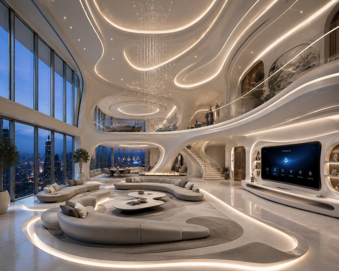 Penthouse living room