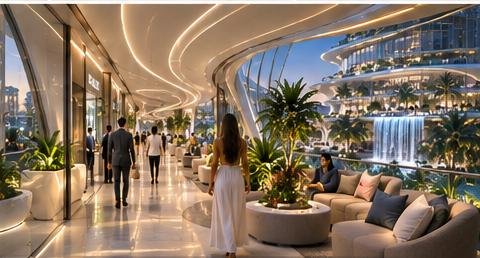 Inside the climate-controlled corridor