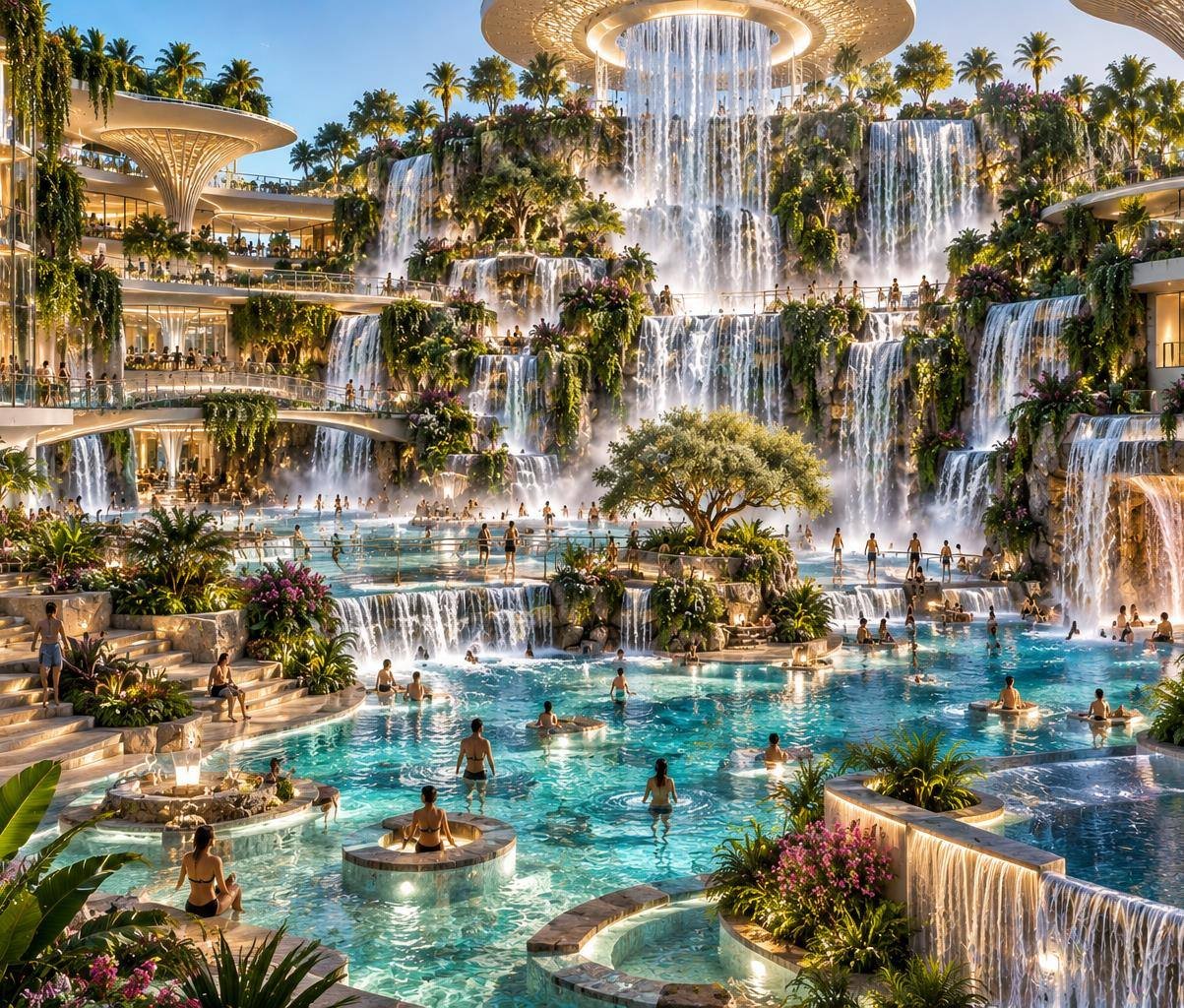 Living Falls bathing cascades